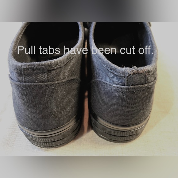 Divided black canvas lace-up platform sneakers - Picture 11 of 11